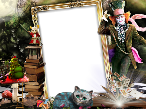 Alice no Pais das Maravilhas Arganaz Moldura PNG