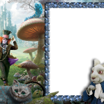 Alice no Pais das Maravilhas Coelho Moldura PNG