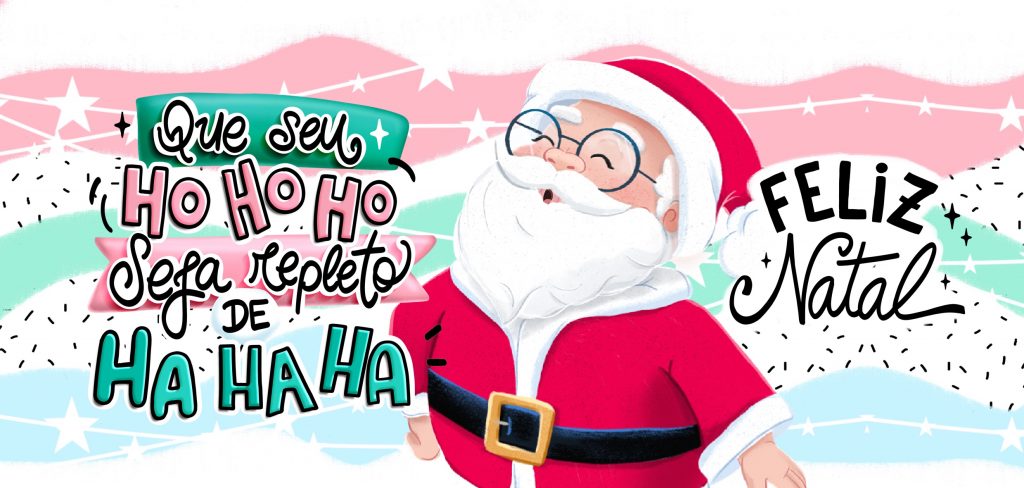 Caneca Feliz Natal Ho-Ho-Ho Repleto De Ha-Ha-Ha Presente - Minha Caneca