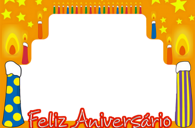 Moldura de Feliz Aniversário para Foto Moldura