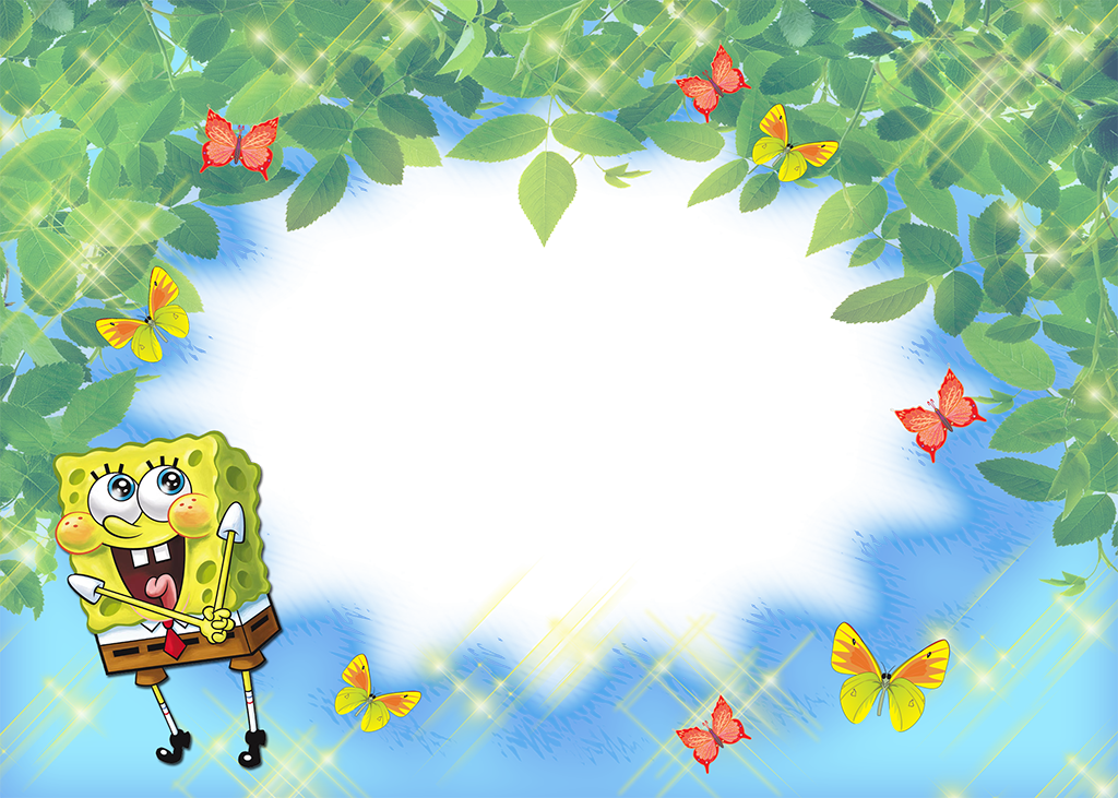 Moldura Bob Esponja PNG - Imagem Legal