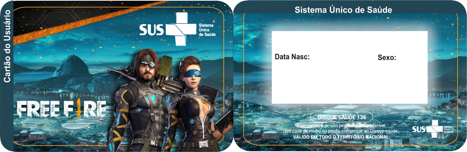 Cartão SUS Free Fire - Digital Grátis