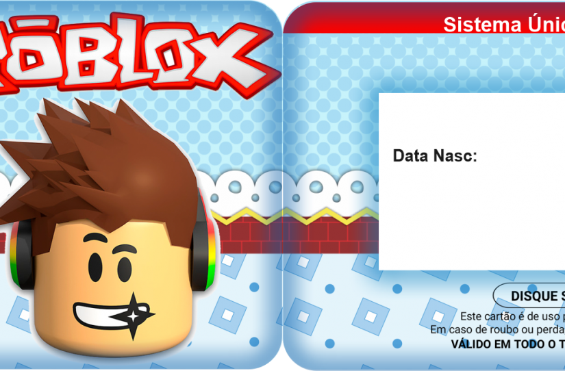 Cartão SUS Roblox Meninas - Digital Grátis