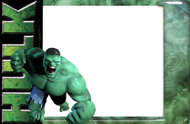 Moldura do Incrível Hulk para Foto Colagem