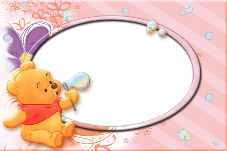 Ursinho Pooh Baby PNG Moldura - Digital Grátis