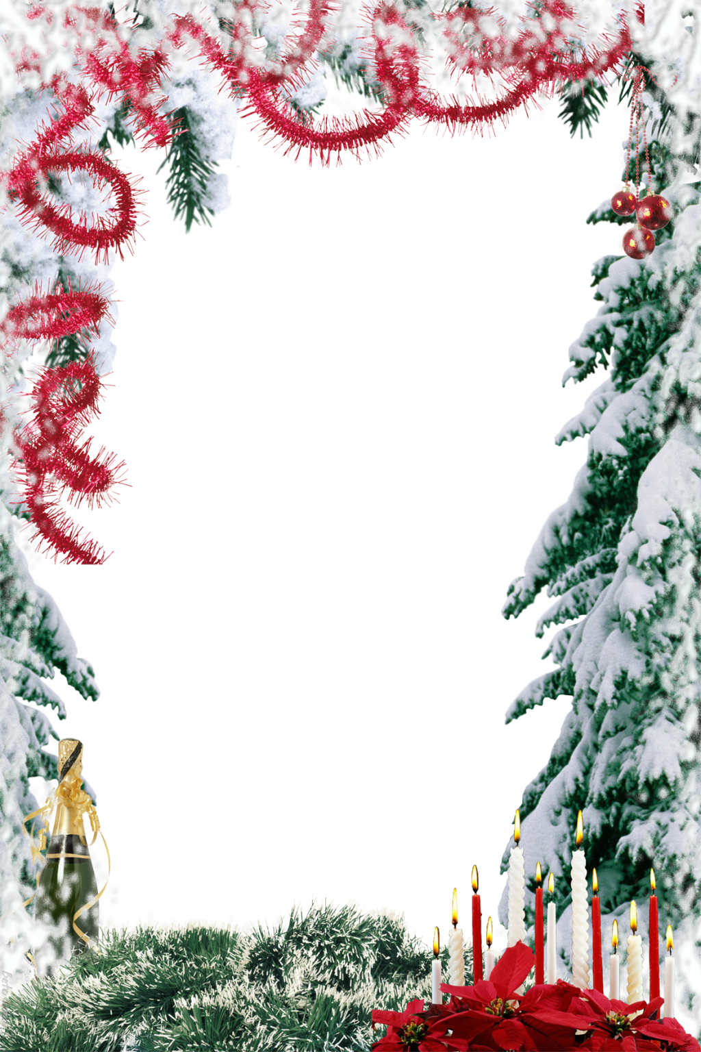 Moldura com Efeites de Natal Moldura de Natal PNG - Digital Grátis