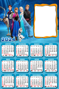 Calendário Gatinha Marie 2024 Moldura PNG - Digital Grátis