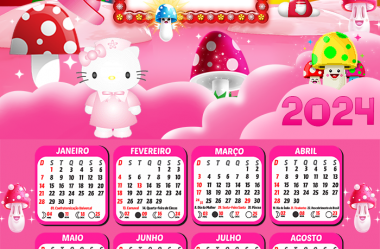 Calendário 2020 Infantil em PNG para Montagem de Fotos