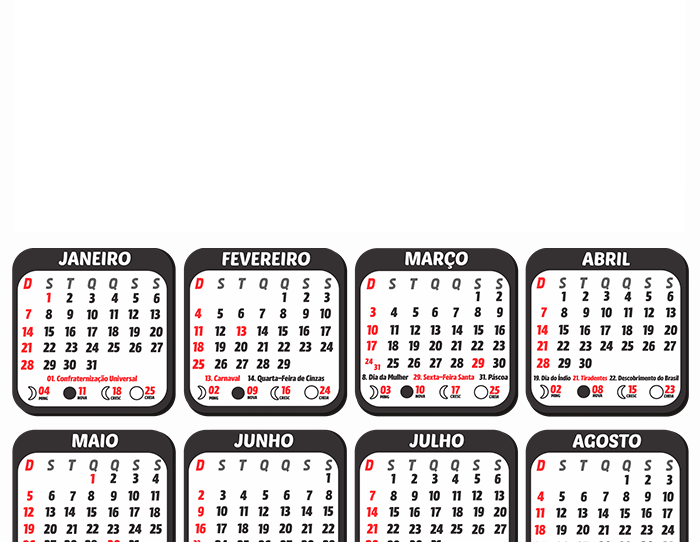 Calendário Minecraft Pocket Edition 2024 Moldura PNG - Digital Grátis