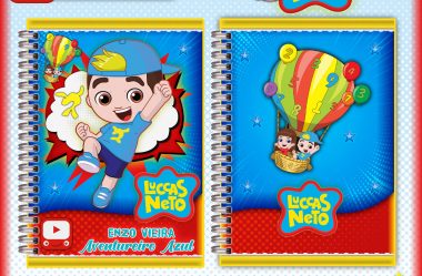 Luccas Neto – Arte de Agenda, Capa de Caderno de Volta às Aulas