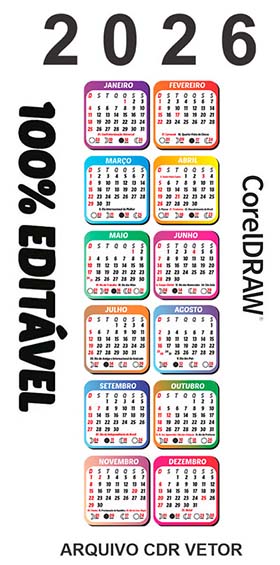 Calendário 2026 CDR